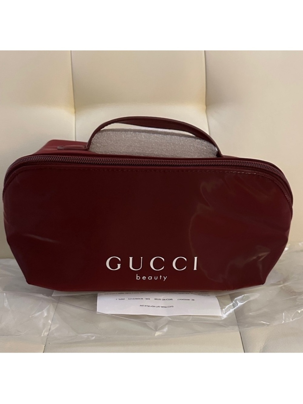 Gucci Beauty Deep Wine Glossy Cosmetic Case